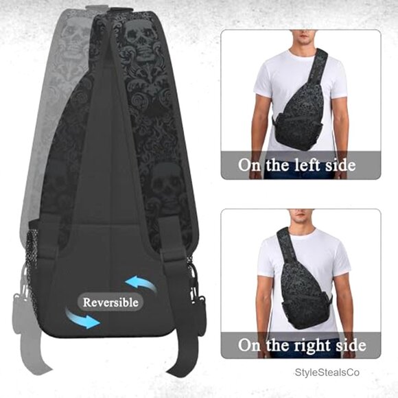 Adjustable Sling Backpack Daypack 12.9L Water Resistant Hiking Travel Bag
